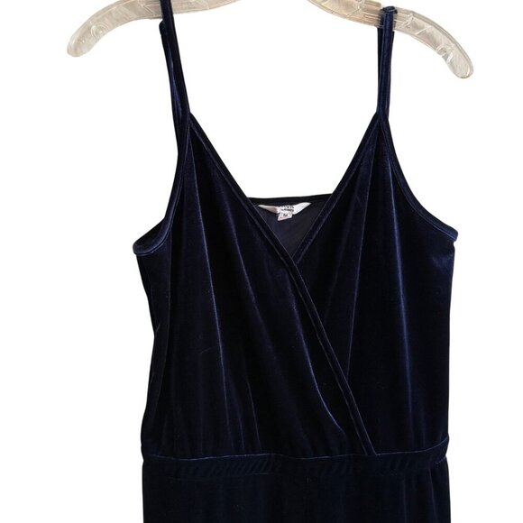 Jack By BB Dakota Women’s Navy Blue Velvet Jumpsuit - Size Medium - Picture 6 of 10